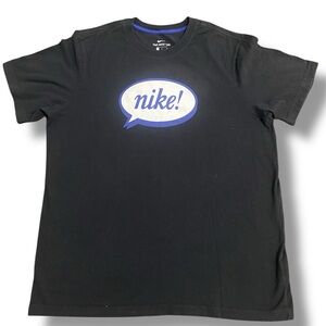 Nike "Speech Bubble" Graphic Tee - Black & Purple | Size Large